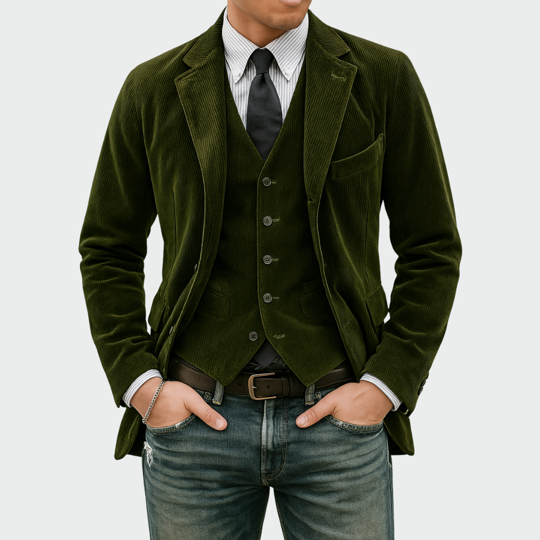 Blazer And Waistcoat Set Tailored Fit