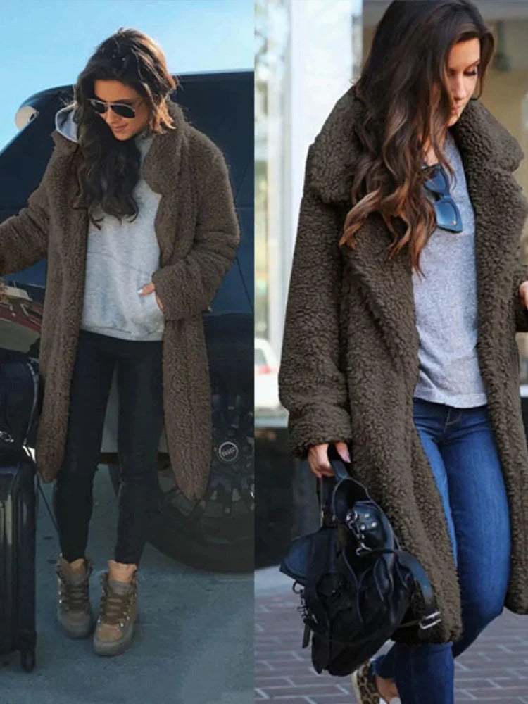 Teddy Coat Long Soft Fluffy Fleece