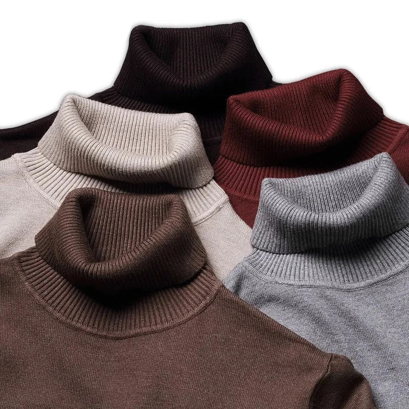 Turtleneck Jumper Merino Wool Classic Knit