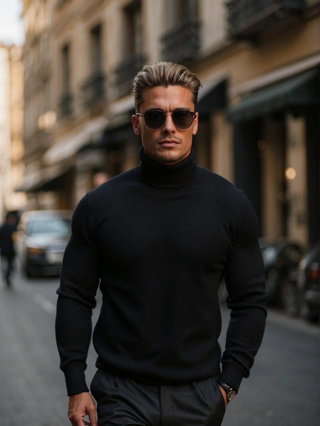 Turtleneck Jumper Merino Wool Classic Knit