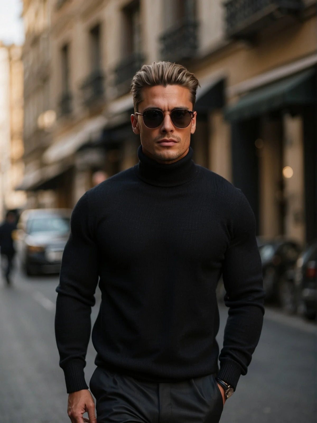 Turtleneck Jumper Merino Wool Classic Knit