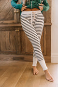 Joggers Skinny Fit Striped Stretch Fabric