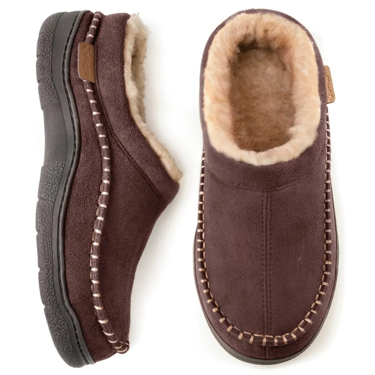 House Slippers With Lined Closed-Back