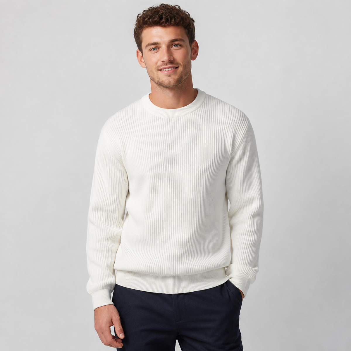 Crew Neck Knit Jumper Loose Fit