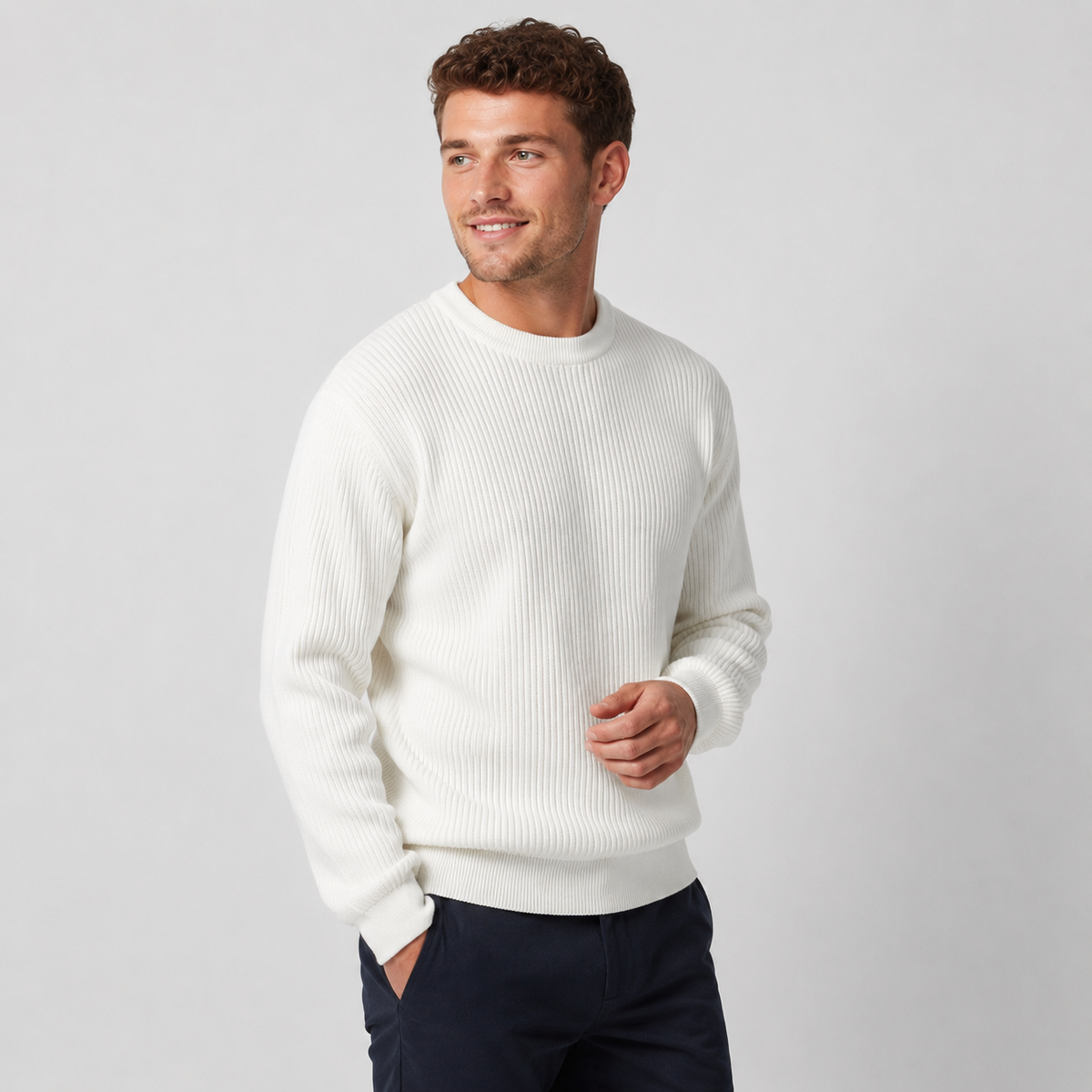 Crew Neck Knit Jumper Loose Fit