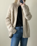 Chunky Cable Knit Full Zip Jumper