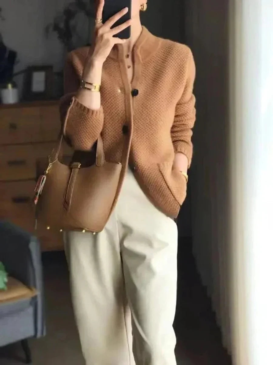 Soft Knit Button-Up Cardigan – Casual Knitted Cardigan