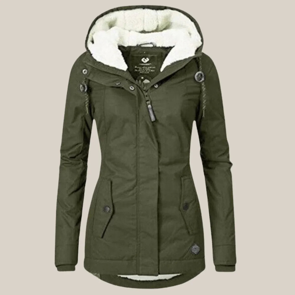 Sherpa-Lined Hooded Jacket Quilted Winter Warmth