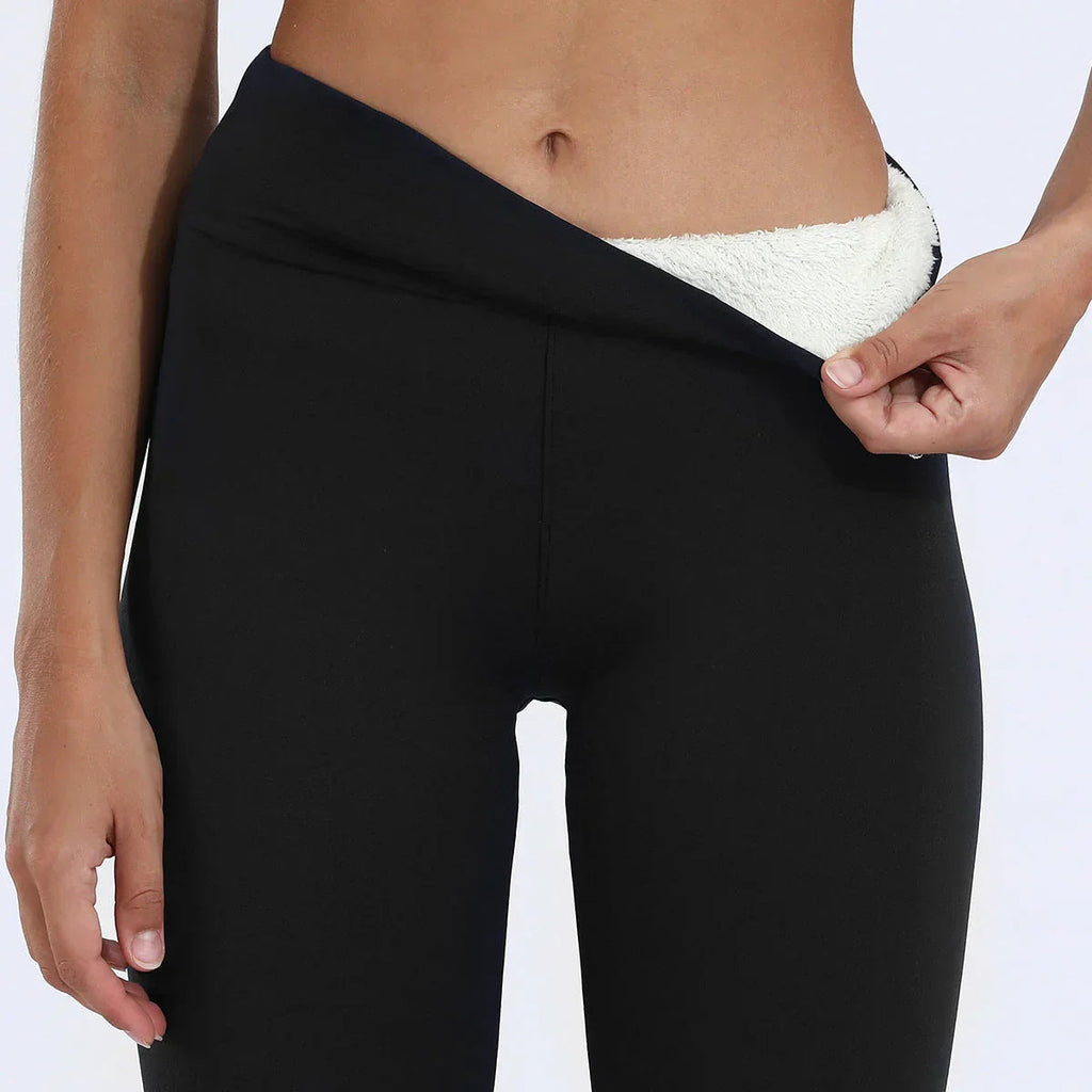 Fleece Lined Leggings High Waist Thermal