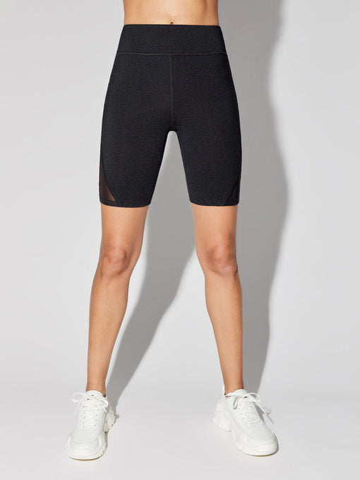 0090 black side mesh Athletic shorts