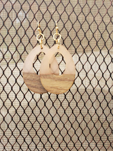 Wood and Resin Earrings - EW-0001