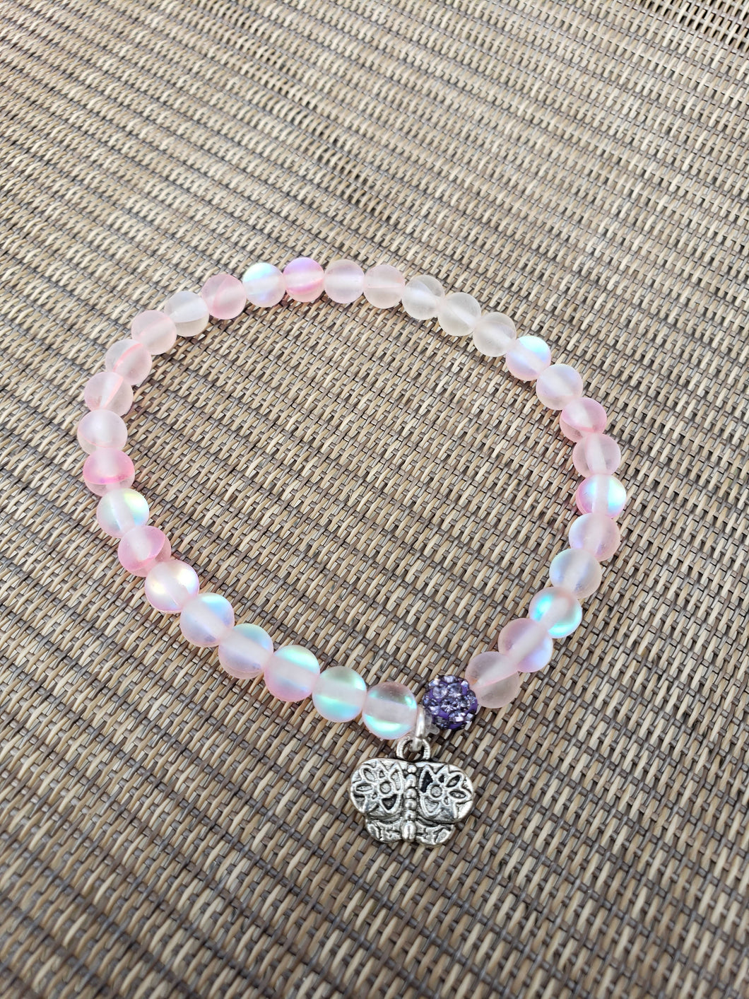 Pink Matte Mermaid Bracelet-B6-7-0002