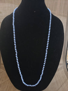 Baby Blue Knotted Necklace-N6-36-0005