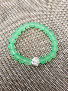Lime Green Mermaid Bracelet-B8-6-0005