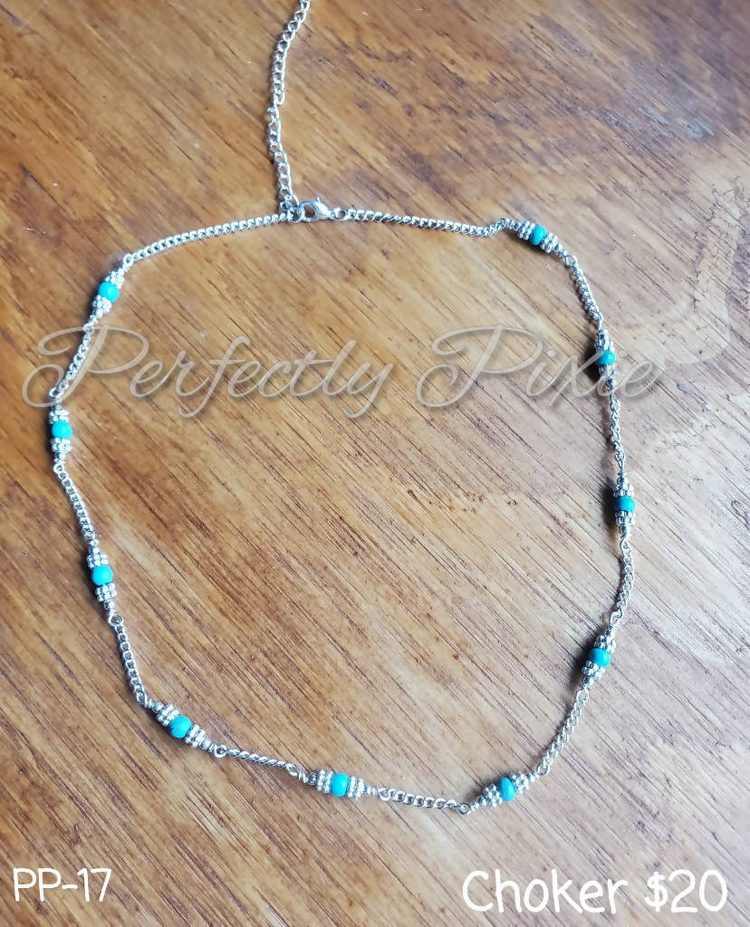 Silver & Turquoise Necklace - PP-17