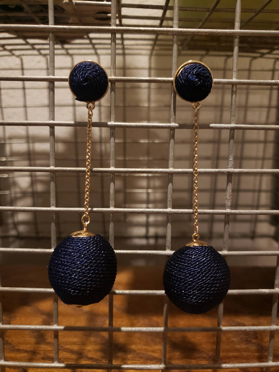 Ball Chain Drop Earrings-E0018