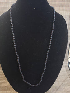 Matte Black Knotted Necklace-N6-36-0001