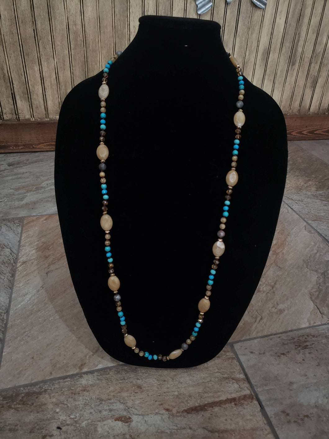 Multi-bead necklace-N-0011