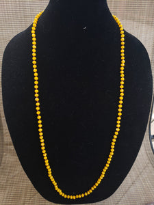 Yellow Knotted Necklace-N6-36-0002
