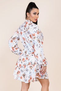 2034 Off White Floral Dress