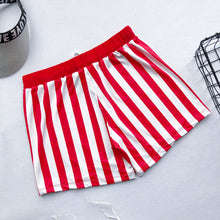 Load image into Gallery viewer, SW57 Red and White striped swim trunks (MENS)