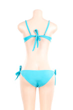 Load image into Gallery viewer, SW33 Solid Sky Blue Push Up Swim Top