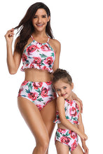 Load image into Gallery viewer, Sw53 High neck pink flower top (adult)