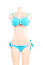 Load image into Gallery viewer, SW33 Solid Sky Blue Push Up Swim Top