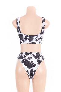 SW17 Black And White Leopard Two Piece