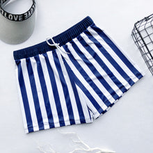 Load image into Gallery viewer, SW58 Blue and white stripe swim trunks (MENS)