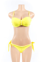 Load image into Gallery viewer, SW32 Yellow Push Up Swim Top