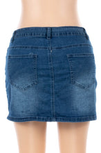 Load image into Gallery viewer, 2048 button up denim skirt