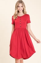 0015 Red Short Dress