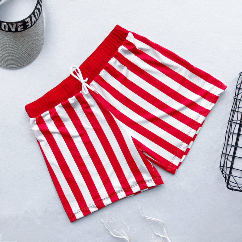 SW57 Red and White striped swim trunks (MENS)