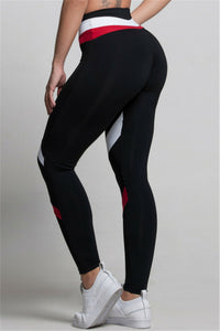 Y-0005 Black, Red, And White Leggings