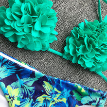 Load image into Gallery viewer, SW5 Blue And Green Floral Swim Bottoms