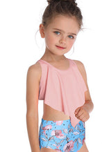 Load image into Gallery viewer, SW52 light blue and light pink flowers bottoms (kids)