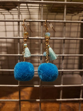 Load image into Gallery viewer, Dangle pom earrings-E-0020