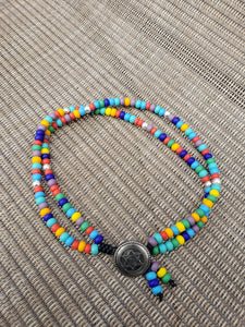 Mixed Matte Colored Anklet-A6-95-0001